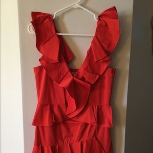 Rebecca Taylor Cocktail Sleeveless Ruffled Dress
